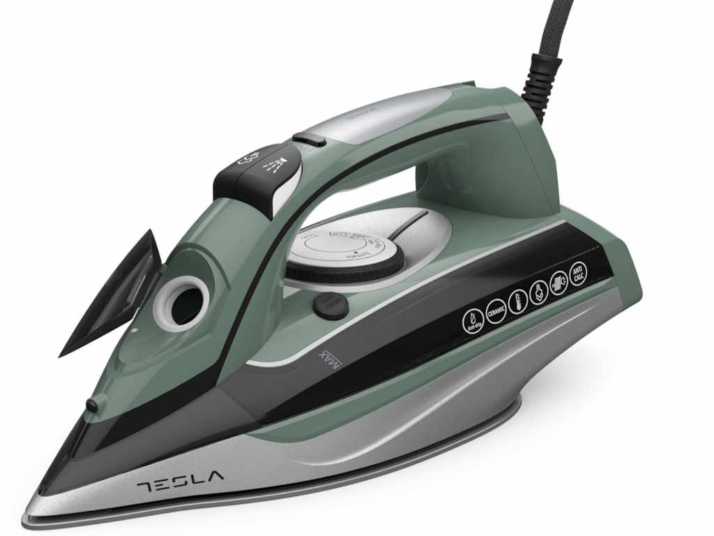 Fier de calcat cu iPump Tesla IR600BGP, 3000Wsenzor maner, rezervor 400ml, autocuratare, verde - 3 | YEO