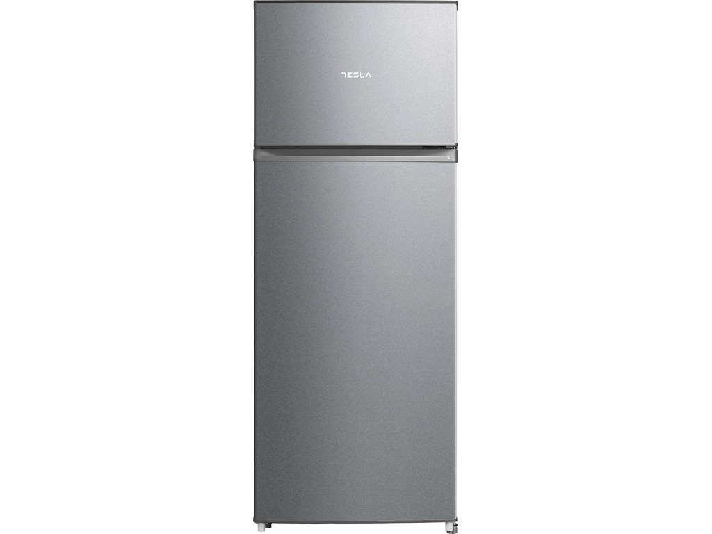 Frigider cu doua usi Tesla RD2100MSE, E, 207L,H143Usi reversibile, iluminare LED, Argintiu - 1 | YEO