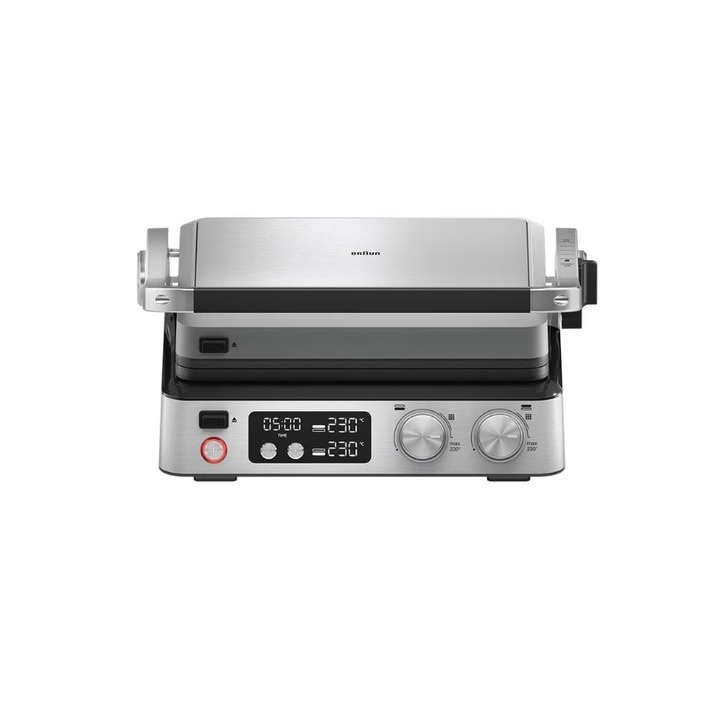 Gratar electric Braun CG 7044, 2000 W, 2 seturi de placi Inox