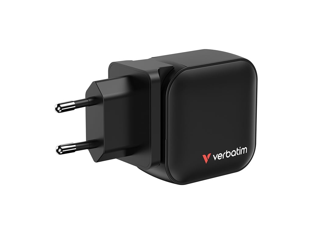 Incarcator Verbatim mini GaN, 70W, EU/UK/US2 x USB-C PD 70W , 1 x USB-A QC 3.0