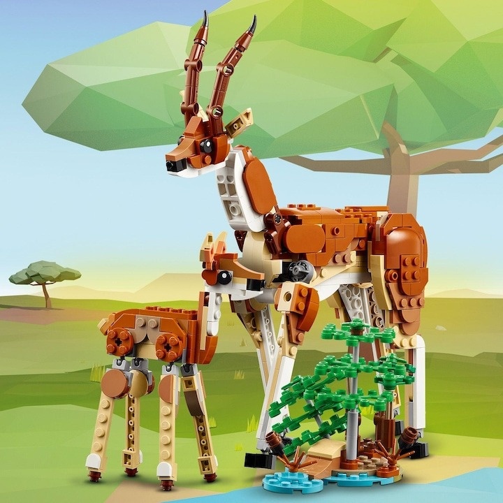 LEGO® Creator 3 in 1 - Animale salbatice din safari 31150, 780 piese