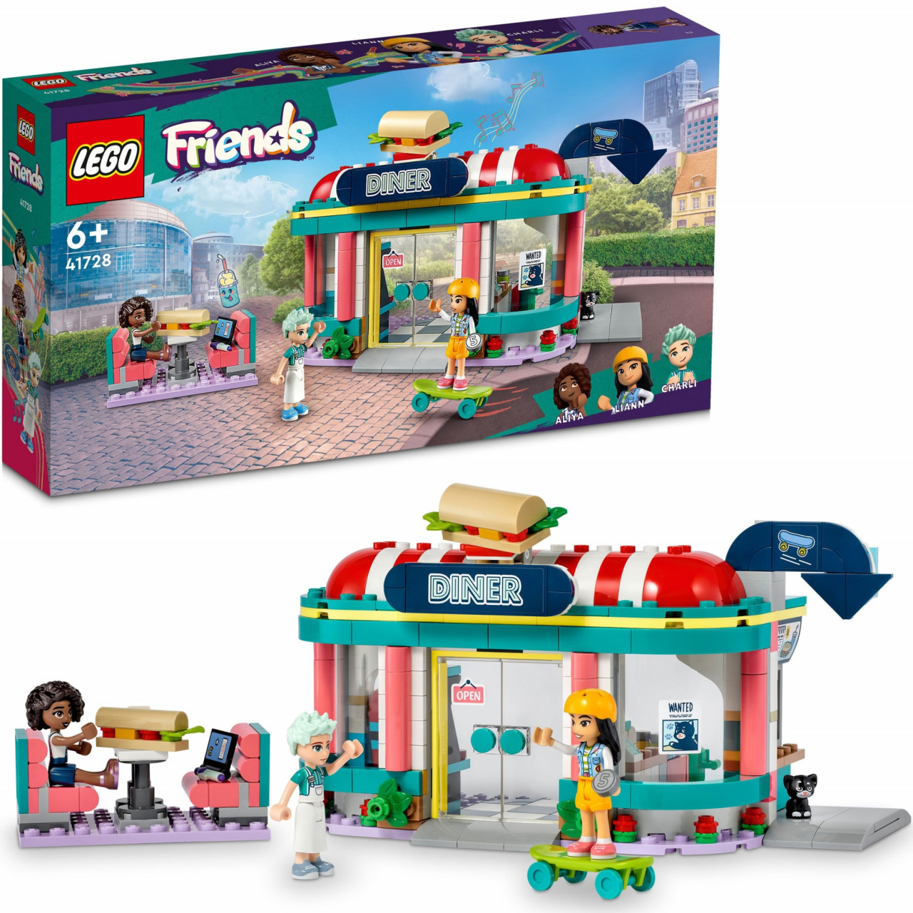 LEGO® Friends - Restaurant in centrul orasului Heartlake 41728, 346 piese - 1 | YEO