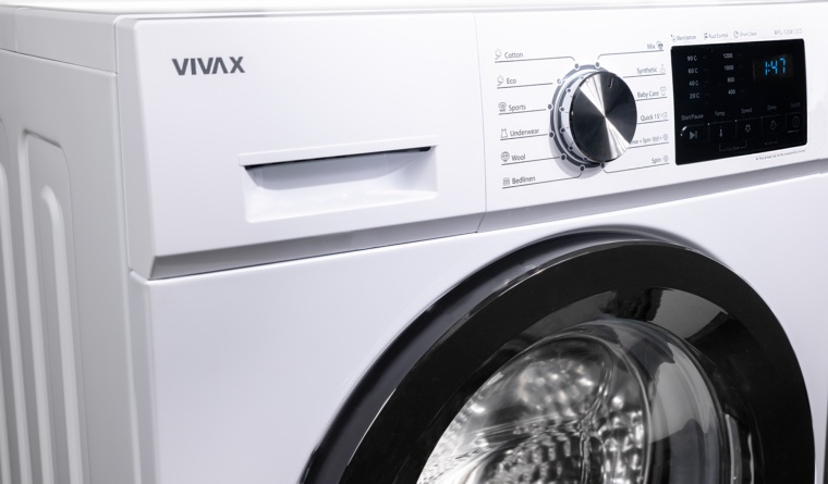 Masina de spalat rufe VIVAX WFL-120812CD, 8 kg, 1200 RPM, Clasa E, Baby Care, Eco, Display digital, Control electronic, Blocare acces copii, Temperatura reglabila, Drum Clean Sterilization, Quick Wash, Antisifonare, Delay Start, 12 programe, Alb - 1 | YEO