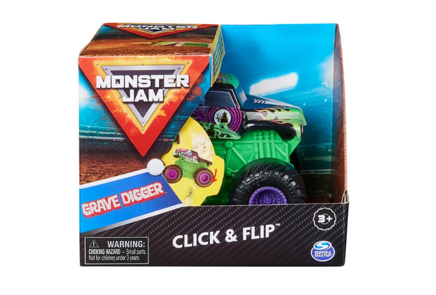 Masinuta Monster Jam Click Flip - Grave Digger, 1:43 - 2 | YEO