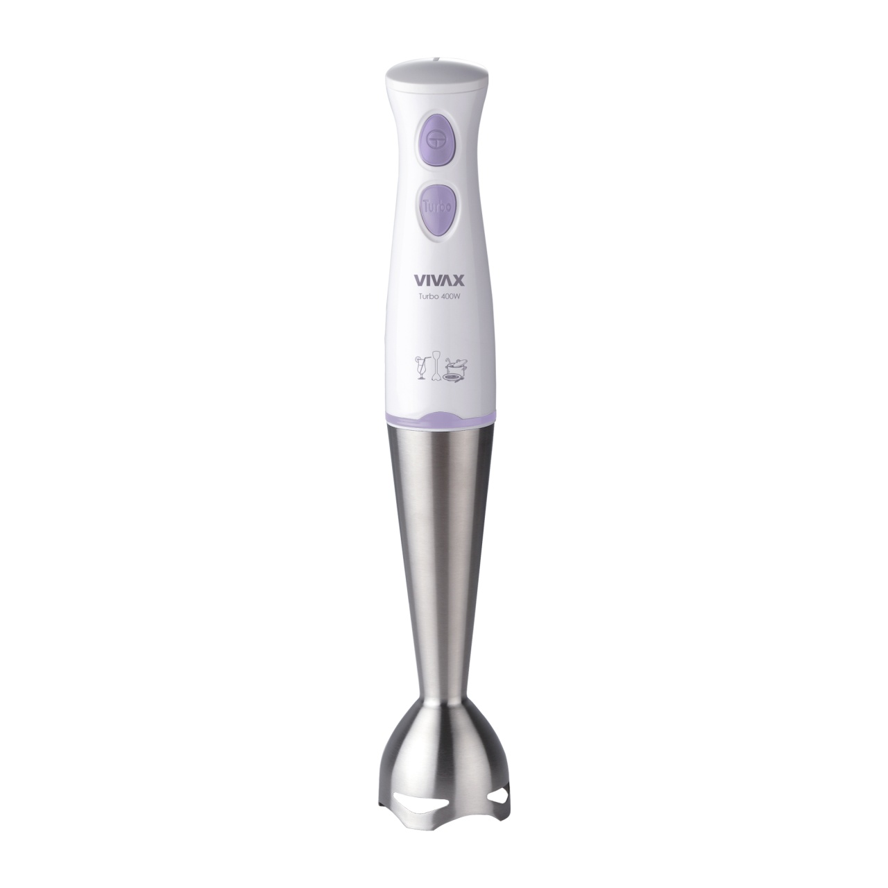 Mixer vertical Vivax SB-400WP, 400 W, 2 viteze, Functie turbo, Alb/Mov