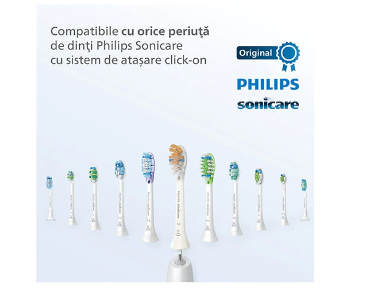 Periuta electrica sonica Philips Sonicare Kids HX6352/42, 62000 miscari/minut, 2 moduri de curatare, conectivitate la aplicatie, 2 capete de periere, aplicatie de consiliere, Roz