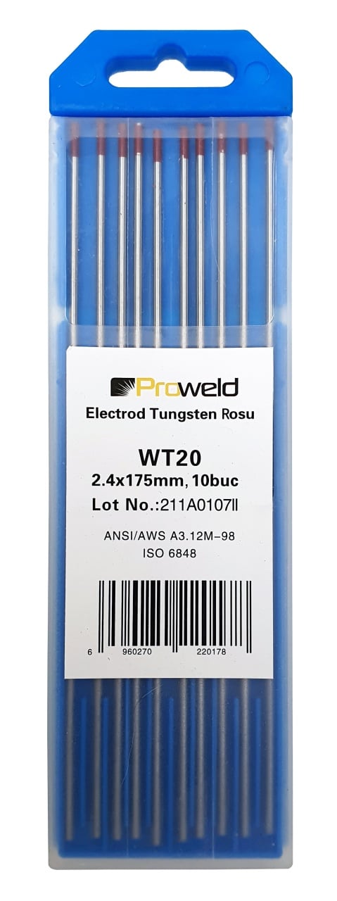 ProWELD WT20 Electrozi tungsten rosu, 2.4x150mm, 10buc - 1 | YEO