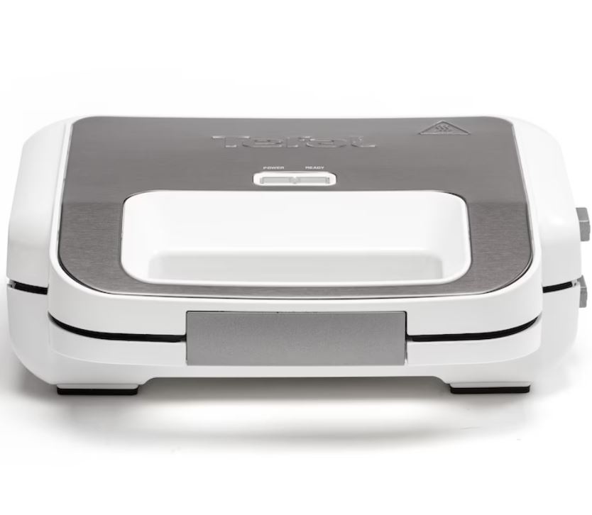 Sandwich-maker Tefal Snack XL SW701110 2in1, 850W, 2 seturi de placi detasabile, alb/ gri - 2 | YEO