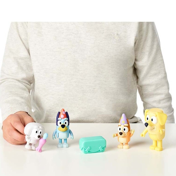 Set 4 figurine Bluey - Pass The Parcel - 2 | YEO