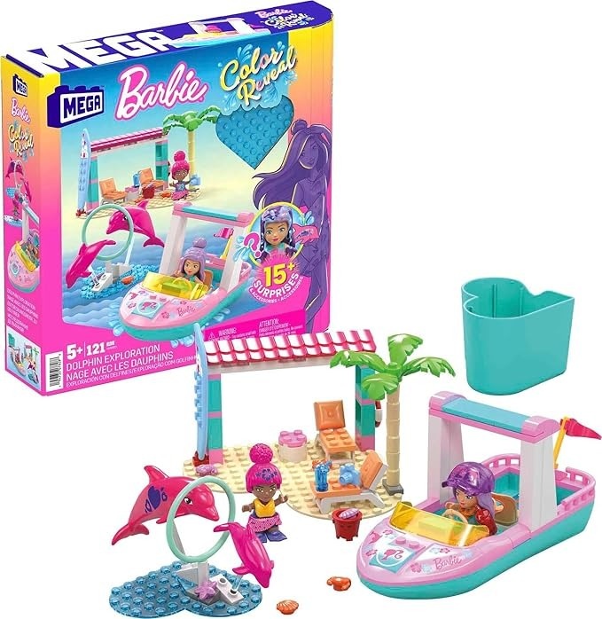 Set de constructie, Mega, Barbie Color Reveal Adventure, +5ani, Multicolor - 1 | YEO