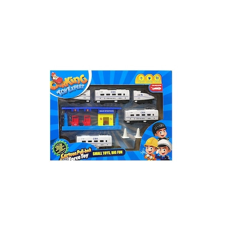 Set de joaca CarKing Toy Expert, Tren si Benzinarie