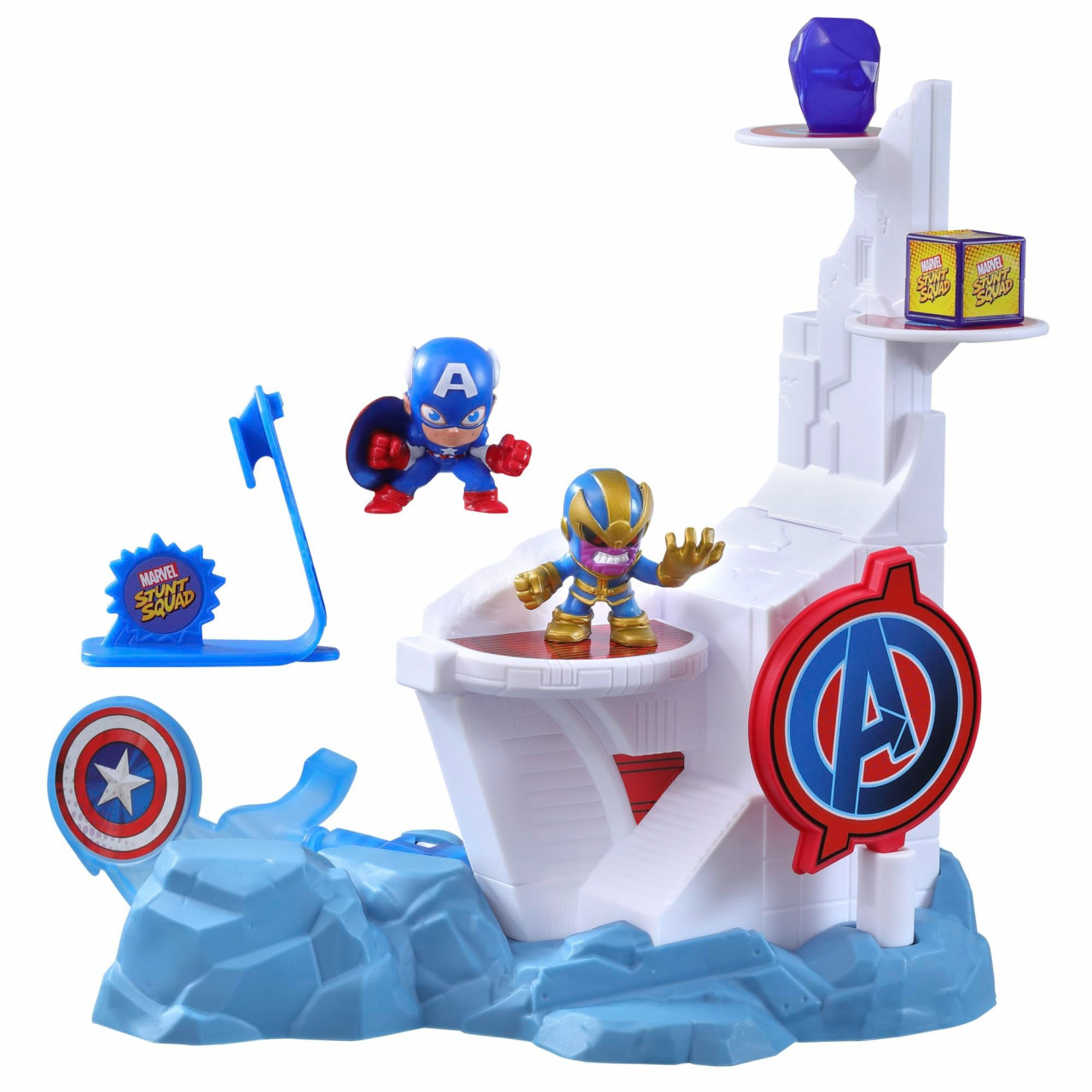 Set Hasbro Marvel: Echipa de cascadori, Mini set de joc Captain America vs Thanos