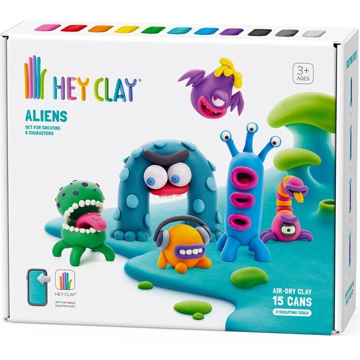 Set Hey Clay - Aliens, 15 cutii - 5 | YEO
