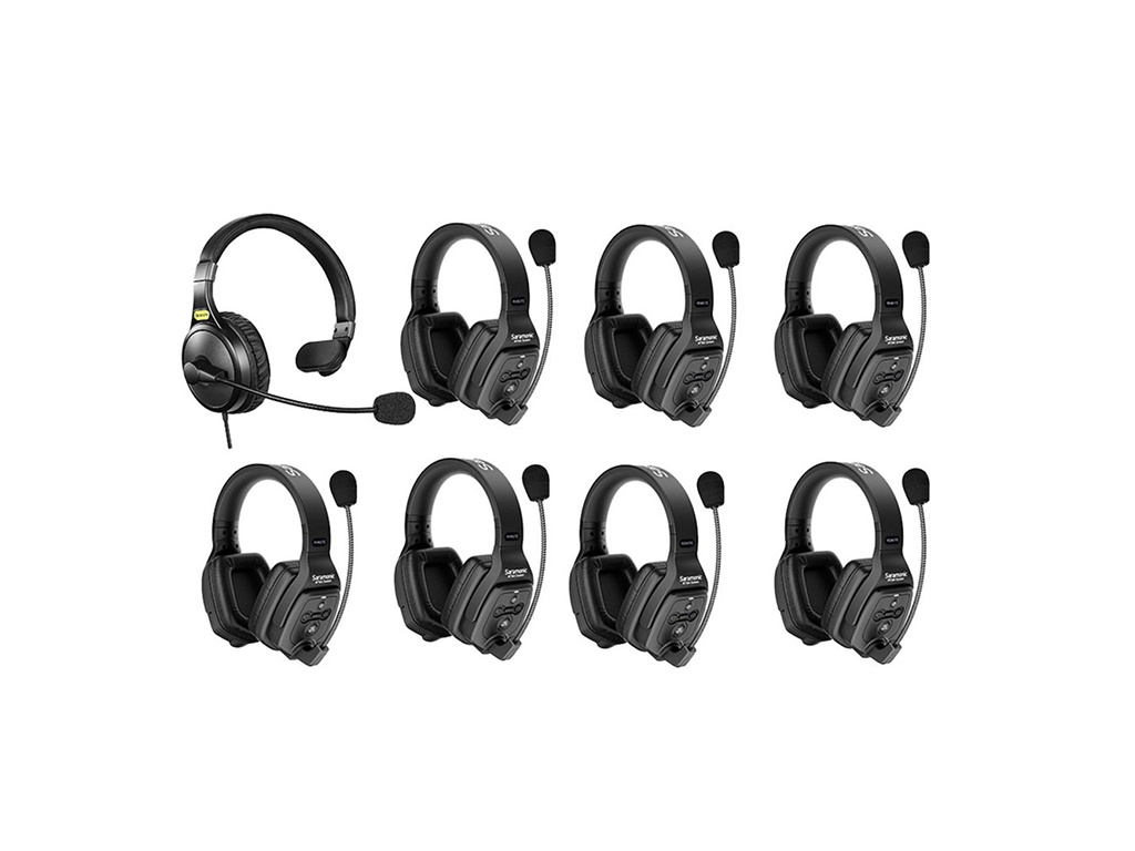 Solutie intercom stereo comp Saramonic WiTalk WT8D8xbat, 8 pers, Full-Duplex 1.9GHz, dual-ear - 1 | YEO