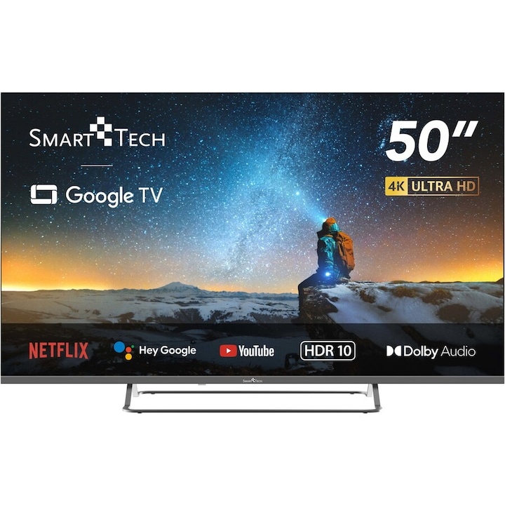 Televizor SmartTech 50UG02V, 126 cm, Google TV, 4K Ultra HD - vedere frontală