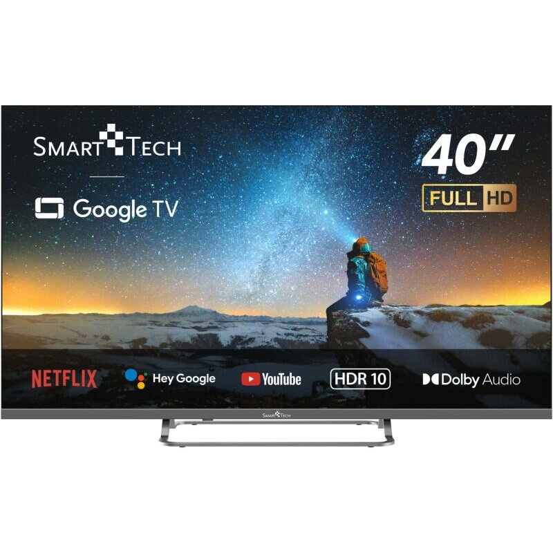Televizor SmartTech LED 40FG01V, 101cm, Google TV, Full HD, Negru