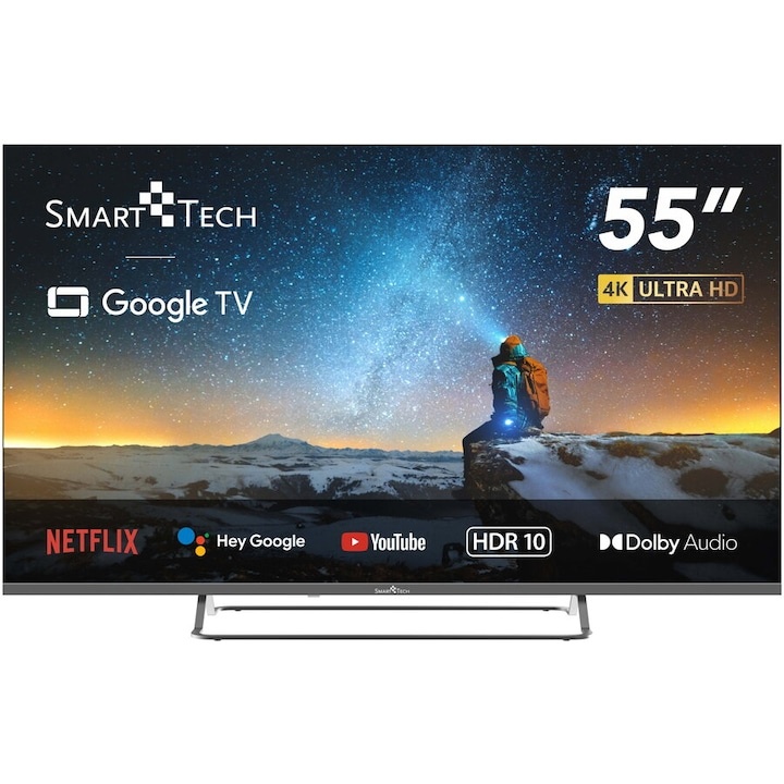 Televizor SmartTech LED 55UG02V, 139 cm, 4K Ultra HD - vedere frontală