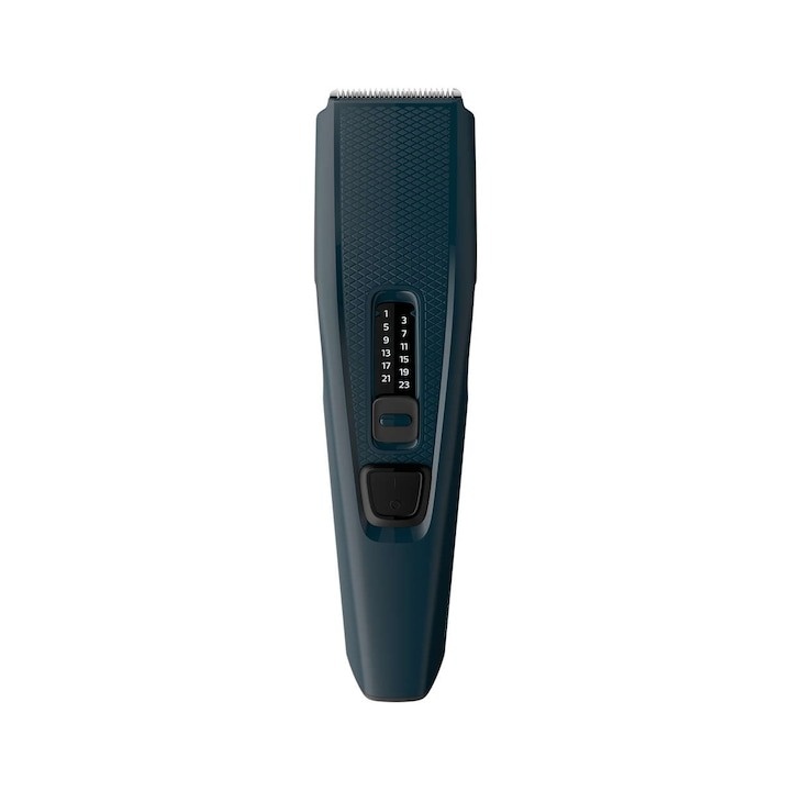 Aparat de tuns Philips Seria 3000 HC3505/15, 13 setari de lungime, utilizare cu fir, lame din otel inoxidabil, Albastru