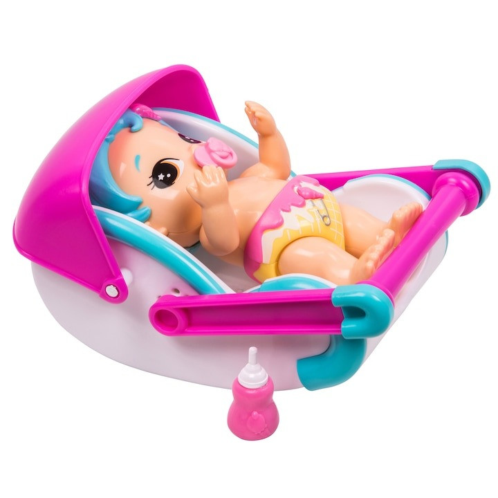 Bebelus cu functii si accesorii Little Live Babies, Swirlee