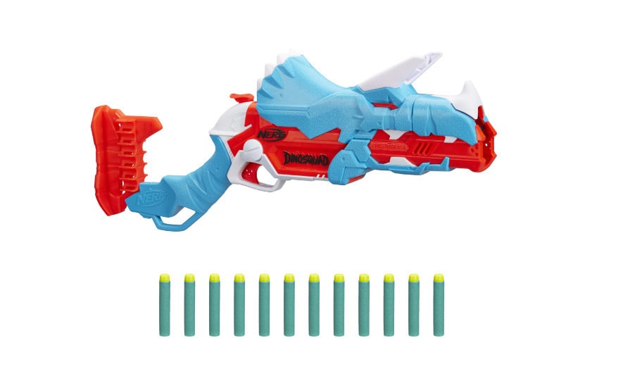 Blaster Nerf Dinosquad - Tricerablast, 12 proiectile - 2 | YEO