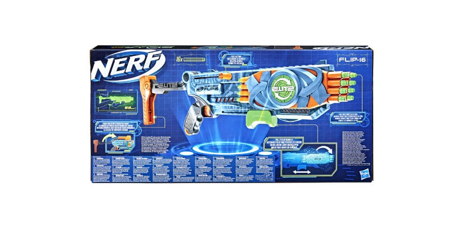 Blaster Nerf Elite 2.0 - Flip 16, 16 proiectile - 2 | YEO