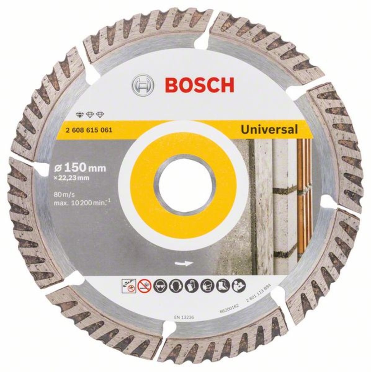 Bosch Disc de taiere diamantat Standard for Universal 150x22.23x2.4x10mm