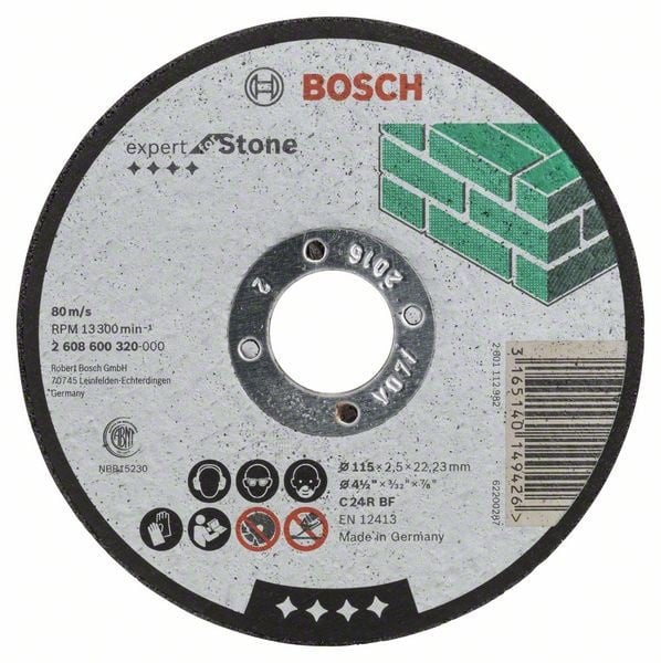 Bosch Disc de taiere drept Expert for Stone C 24 R BF, 115mm, 2.5mm