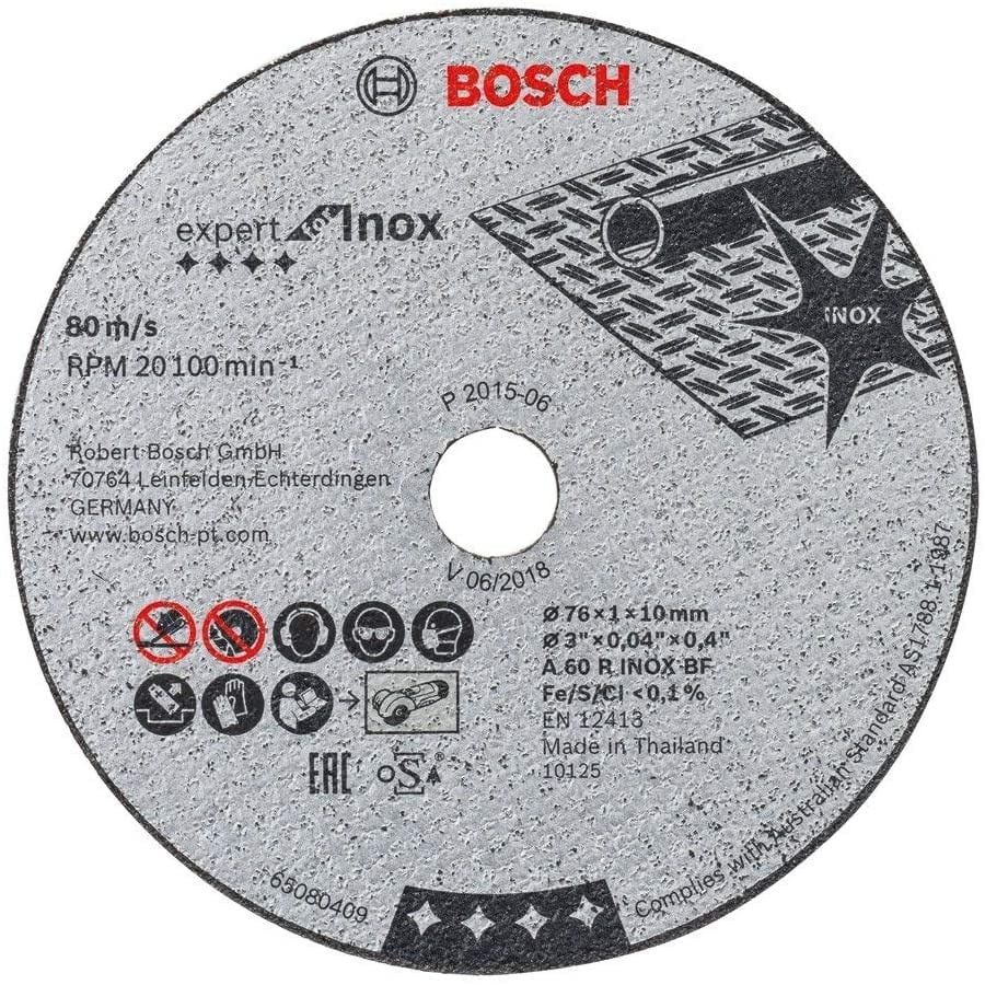 Bosch Disc de taiere Expert for Inox A 60 R INOX BF; 76mm 1mm 10mm set 5 buc.