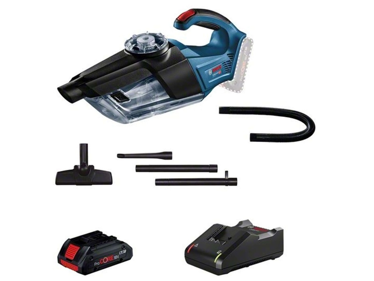 Bosch GAS 18V-1 Aspirator cu acumulator + acumulator ProCORE18V, 4.0Ah + incarcator GAL 18V-40