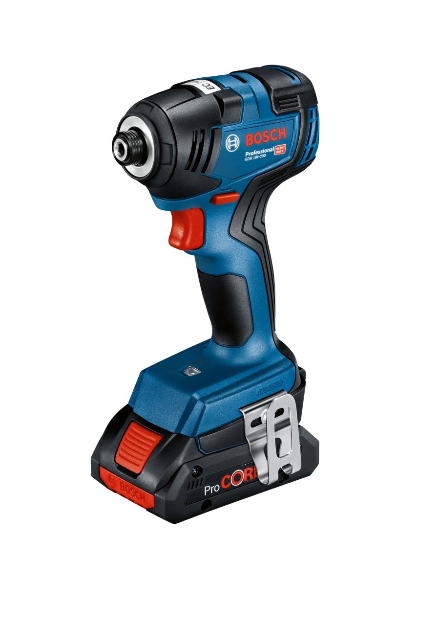 Bosch GDR 18V-200 Surubelnita cu impact brushless, 2 acumulatori CoolPack Li-Ion, 4Ah, 200Nm + L-CASE