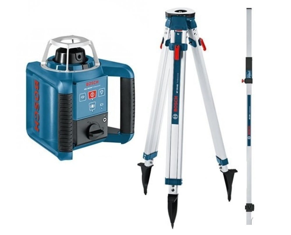 Bosch GRL 300 HV Nivela laser rotativa (300 m) + BT 170 Trepied + GR 240 Rigla