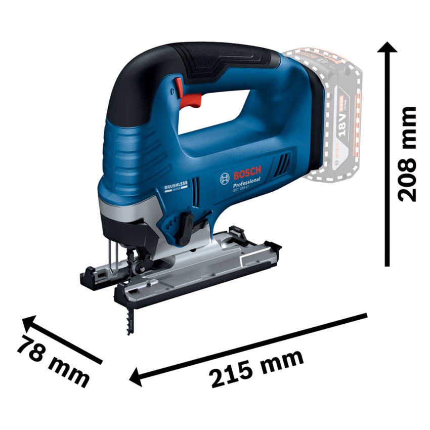 Bosch GST 185-LI (solo) Fierastrau vertical Li-Ion 18V, fara acumulator in set - 2 | YEO