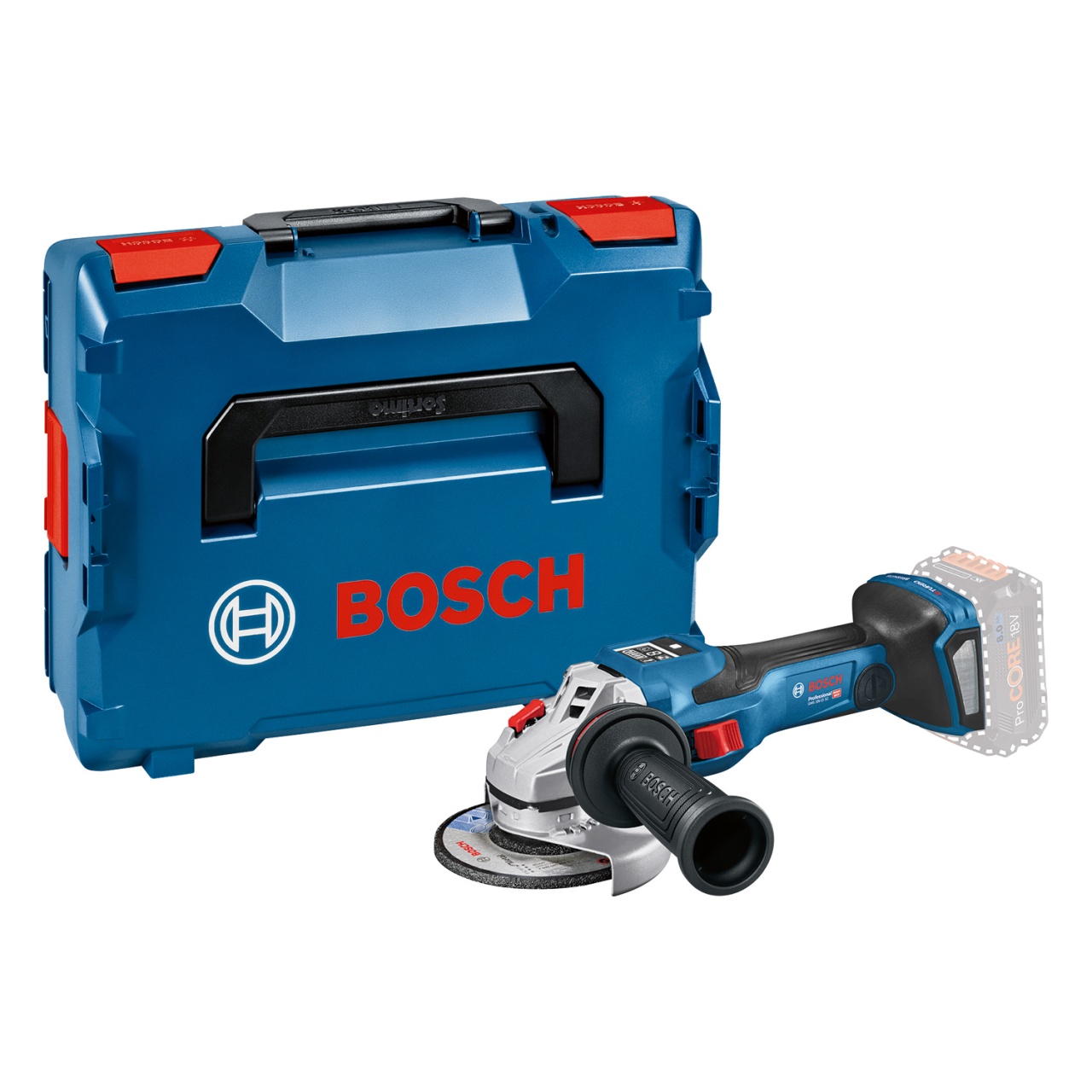 Bosch GWS 18V-15 SC Polizor unghiular cu regulator brushless Biturbo, cu 2 acumulatori ProCore Li-Ion, 8Ah, diametru disc 125 mm + L-BOXX Diametru disc 125 mm - 2 | YEO