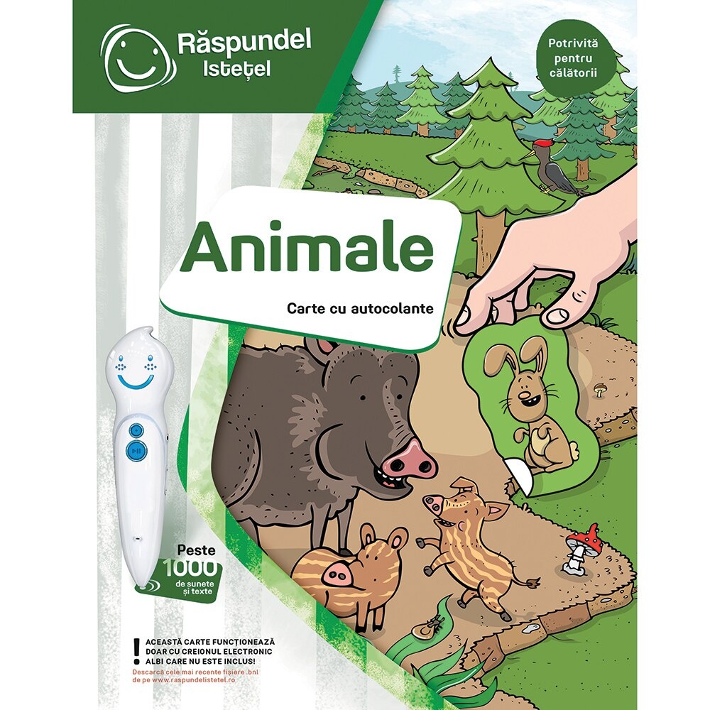 Carte Raspundel Istetel - Animale, cu autocolante