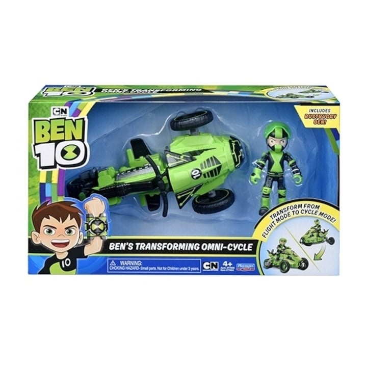 Figurina Ben 10 cu vehicul extraterestru - Ben\'s Transforming Omni-Cycle