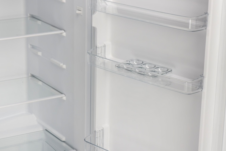 Frigider cu doua usi VIVAX DD-207E X, 204L, Clasa E, Termostat reglabil, Iluminare LED, Usi reversibile, Suprafata painted metal, 3 Rafturi de Sticla securizata, H 143 cm, Inox - 1 | YEO