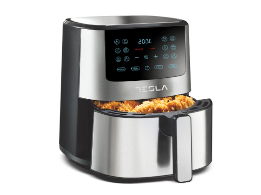 Friteuza cu aer cald Tesla AF501BX, 5L, 0-60 minTouch screen, 1300W, Negru-Inox - 1 | YEO