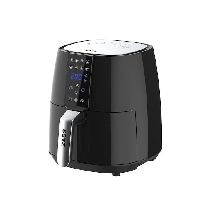 Friteuza cu aer cald Zass ZAF 03, Putere 1450 W, Capacitate 3.8 l, Negru