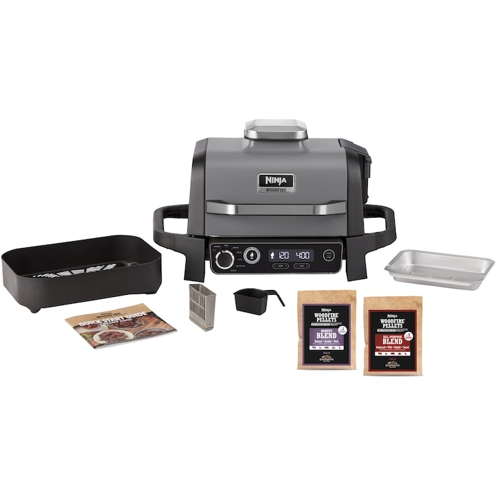 Gratar si afumator electric Ninja Woodfire OG701EU, 2400w, 7 functii de gatit, gri - 3 | YEO