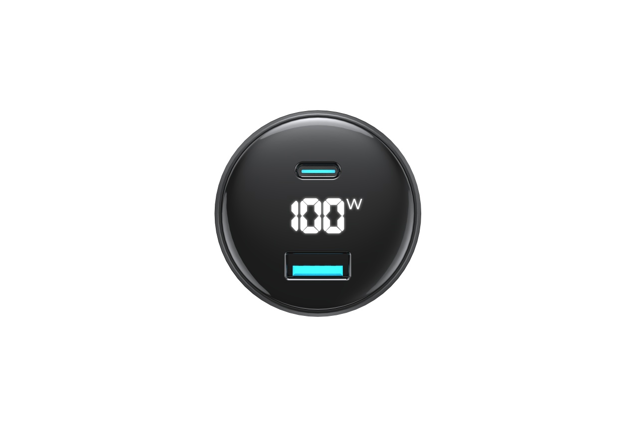 Incarcator auto cu Display Digital HAVIT CC100W, 1 USB-A, 1 USB-C, 100W, Negru - 3 | YEO