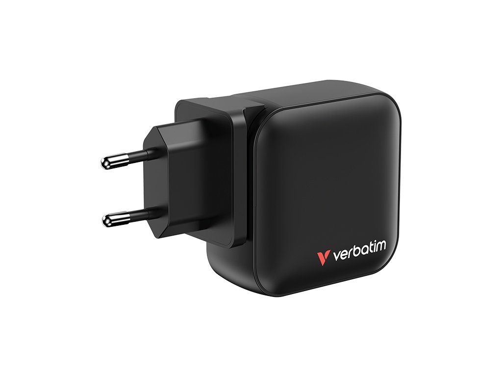 Incarcator Verbatim mini GaN, 100W, EU/UK/US2 x USB-C PD 100W,1 x USB-C PD 20W, 1xUSB-A QC 3.0