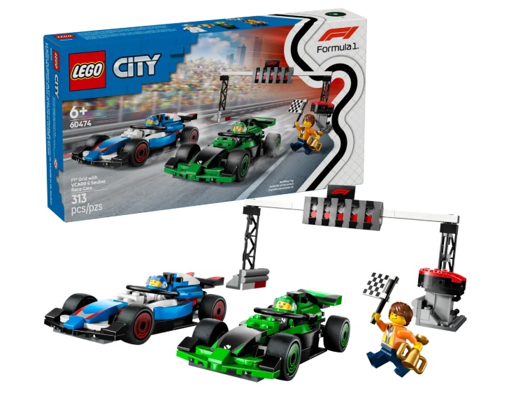 LEGO® City - Grilă de start F1® cu mașini de curse VCARB și Sauber 60474, 313 piese, 6 ani+ - 2 | YEO