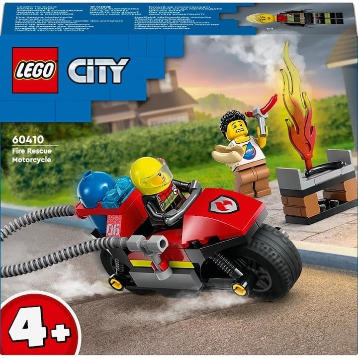 LEGO® City - Motocicleta de pompieri 60410, 57 piese