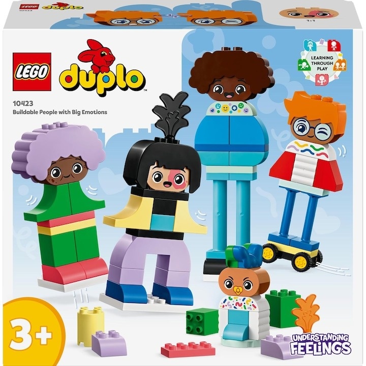 LEGO® DUPLO® - Oameni construibili cu emotii mari 10423, 71 piese