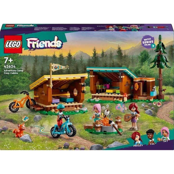 LEGO® Friends - Cabane confortabile in tabara de aventuri 42624, 437 piese