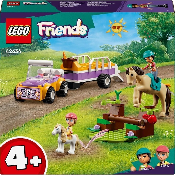 LEGO® Friends - Remorca cu cal si ponei 42634, 105 piese