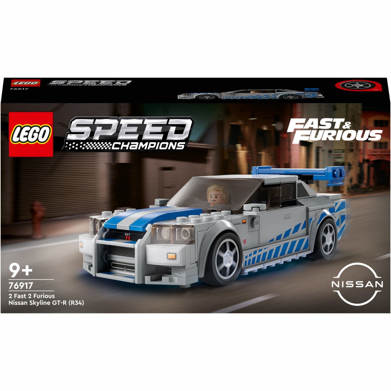 LEGO® Speed Champions - Nissan Skyline GT-R (R34) Mai furios, mai iute 76917, 319 piese