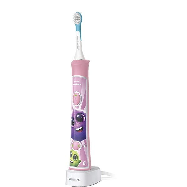 Periuta de dinti electrica copii PHILIPS For Kids HX6352/42, 62.000 miscari/min, 2 programe, 2 capete, roz - 3 | YEO