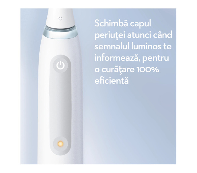 Periuta de dinti electrica Oral-B iO 4 cu Tehnologie Magnetica si Micro-Vibratii, Senzor de presiune Smart, 4 moduri, 1 capat, Trusa de calatorie, Alb - 2 | YEO