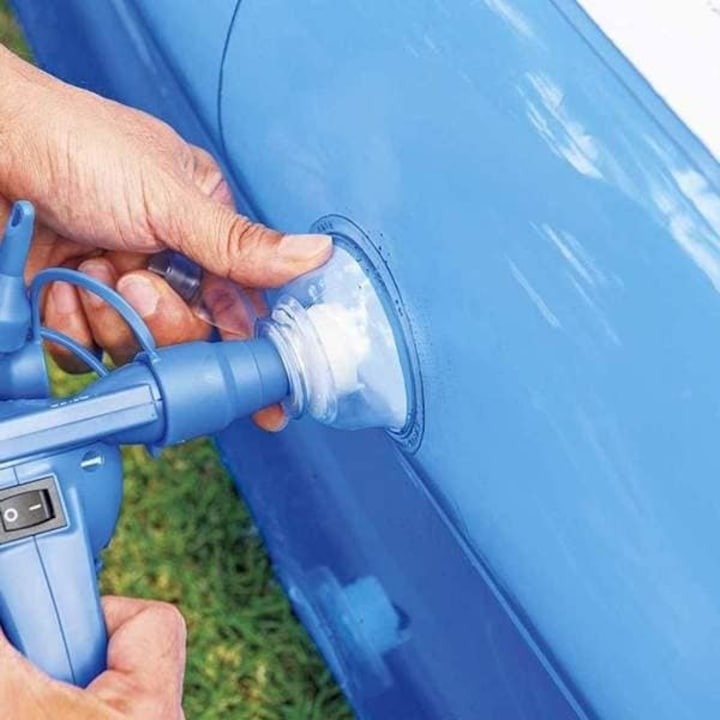 Piscina Gonflabila Dreptunghiulara, Pentru Exterior, 200 x 150 x 50 Cm, Albastru/Alb - 3 | YEO